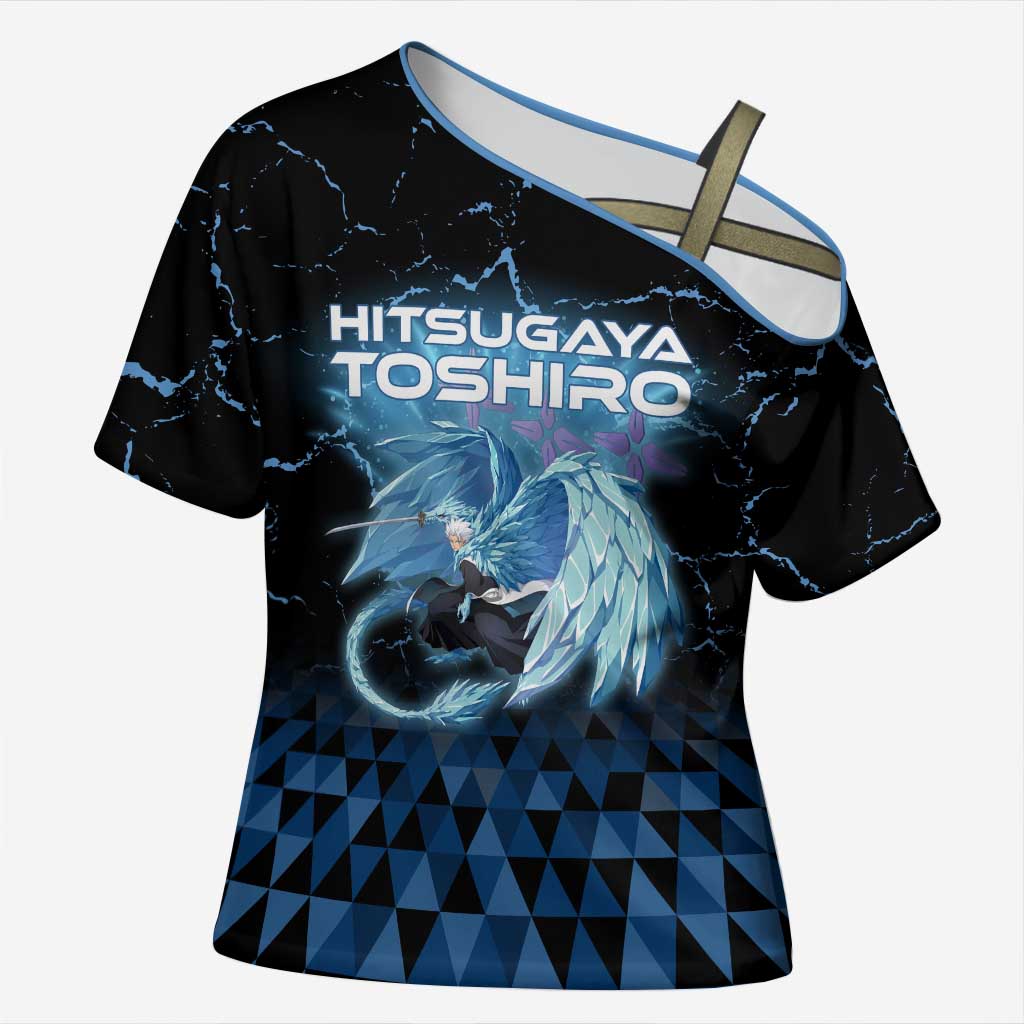 Hitsugaya Toshiro Bleach Cross Shoulder Shirt Ice Element Anime Crystal Style