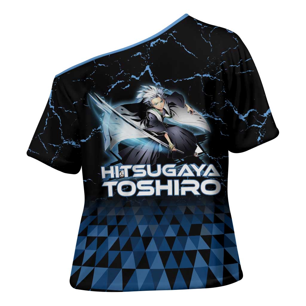 Hitsugaya Toshiro Bleach Cross Shoulder Shirt Ice Element Anime Crystal Style