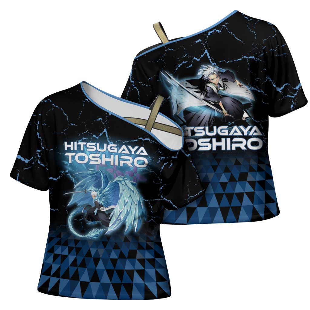 Hitsugaya Toshiro Bleach Cross Shoulder Shirt Ice Element Anime Crystal Style