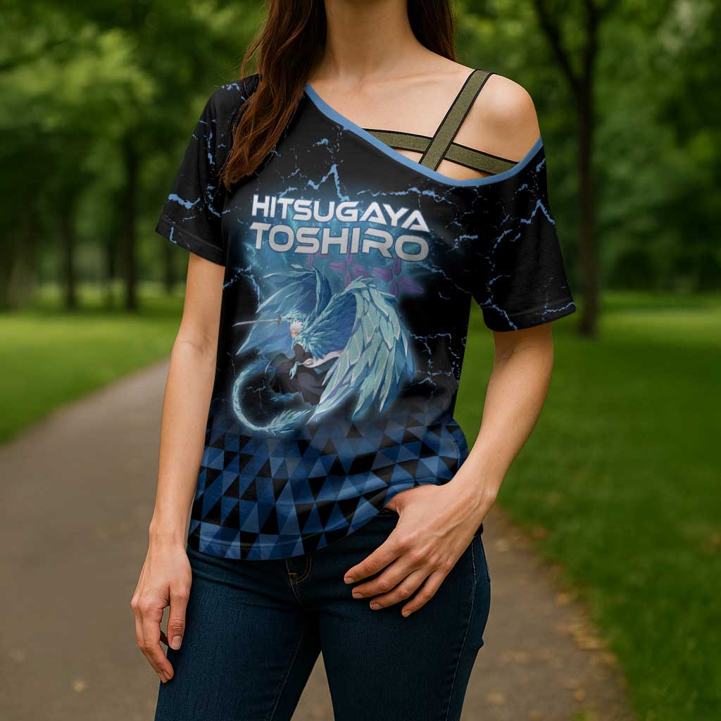 Hitsugaya Toshiro Bleach Cross Shoulder Shirt Ice Element Anime Crystal Style