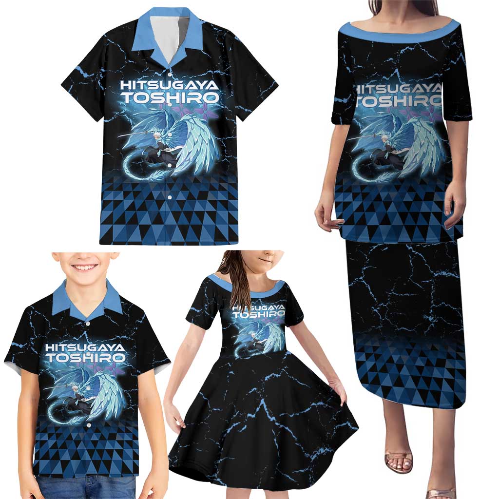 Hitsugaya Toshiro Bleach Family Matching Puletasi and Hawaiian Shirt Ice Element Anime Crystal Style