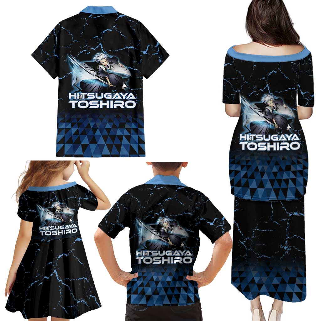 Hitsugaya Toshiro Bleach Family Matching Puletasi and Hawaiian Shirt Ice Element Anime Crystal Style
