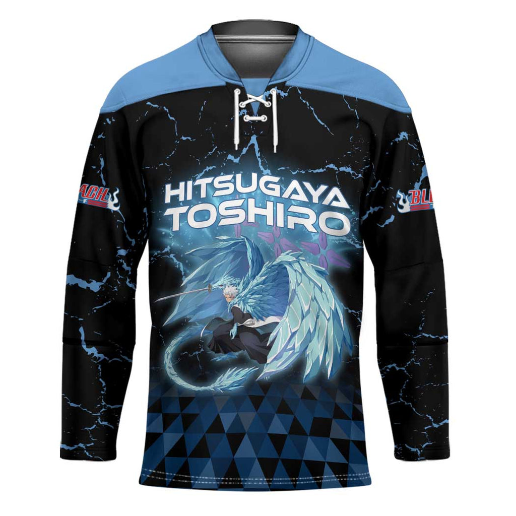 Hitsugaya Toshiro Bleach Hockey Jersey Ice Element Anime Crystal Style