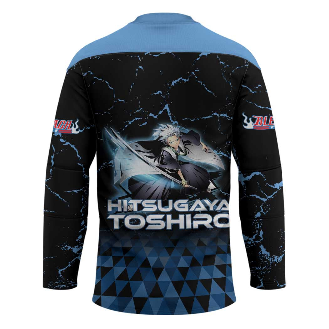 Hitsugaya Toshiro Bleach Hockey Jersey Ice Element Anime Crystal Style