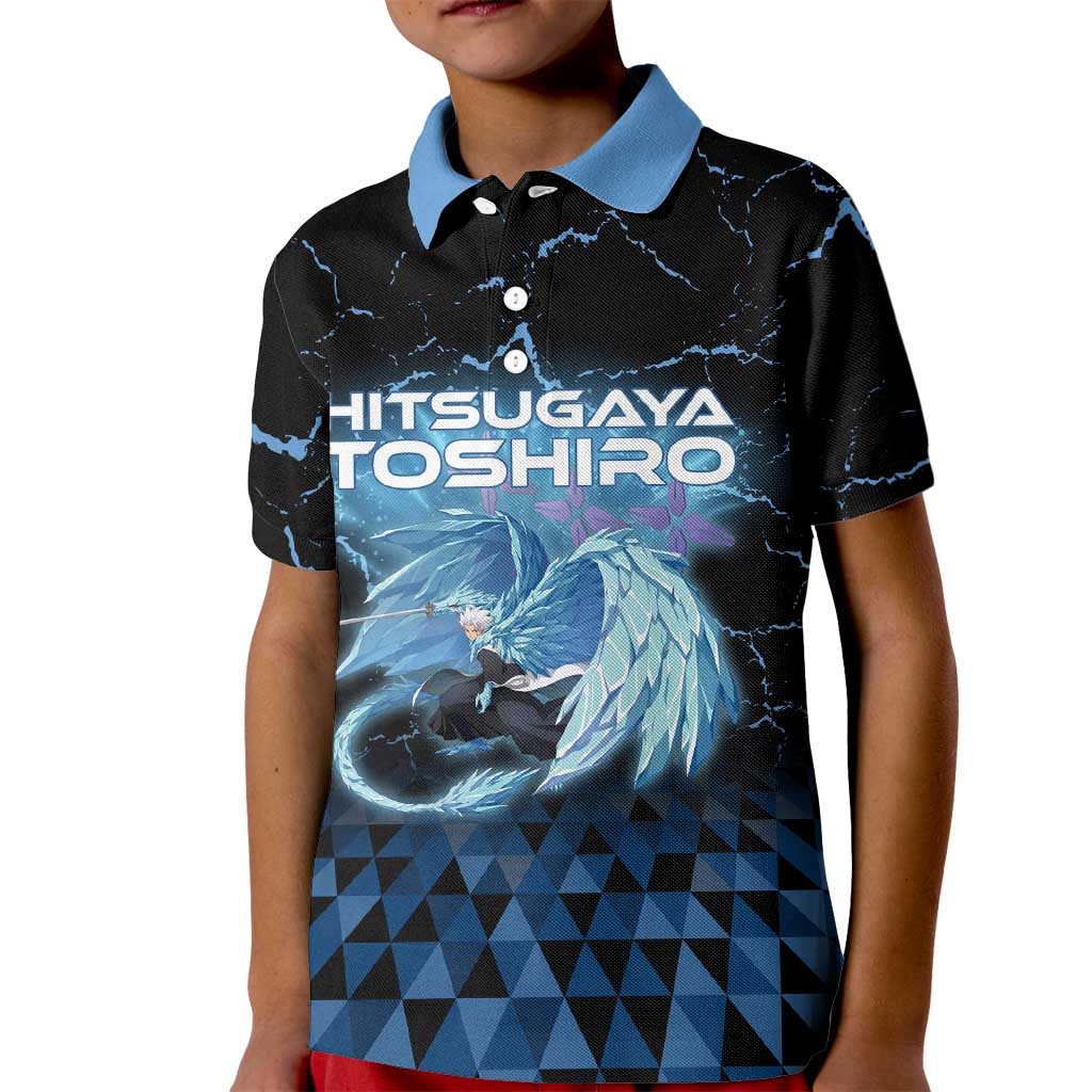 Hitsugaya Toshiro Bleach Kid Polo Shirt Ice Element Anime Crystal Style
