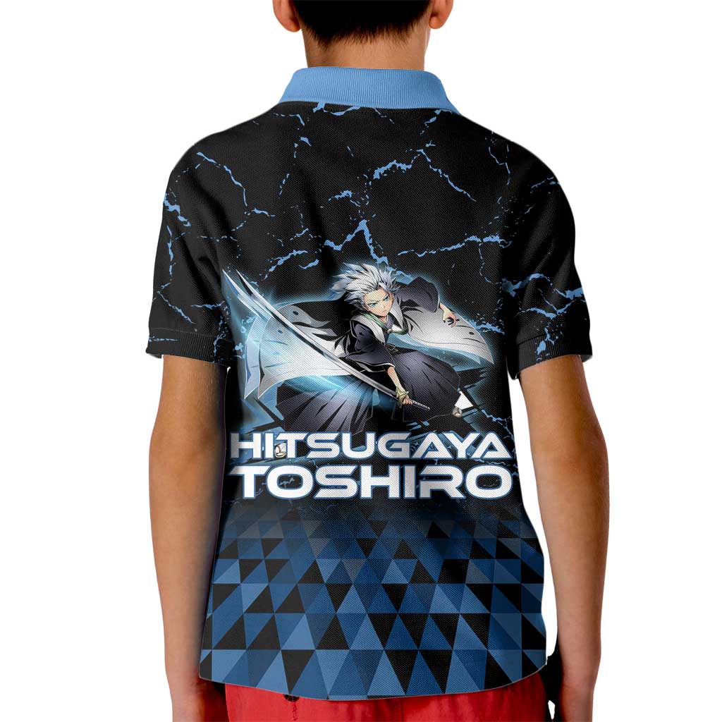 Hitsugaya Toshiro Bleach Kid Polo Shirt Ice Element Anime Crystal Style