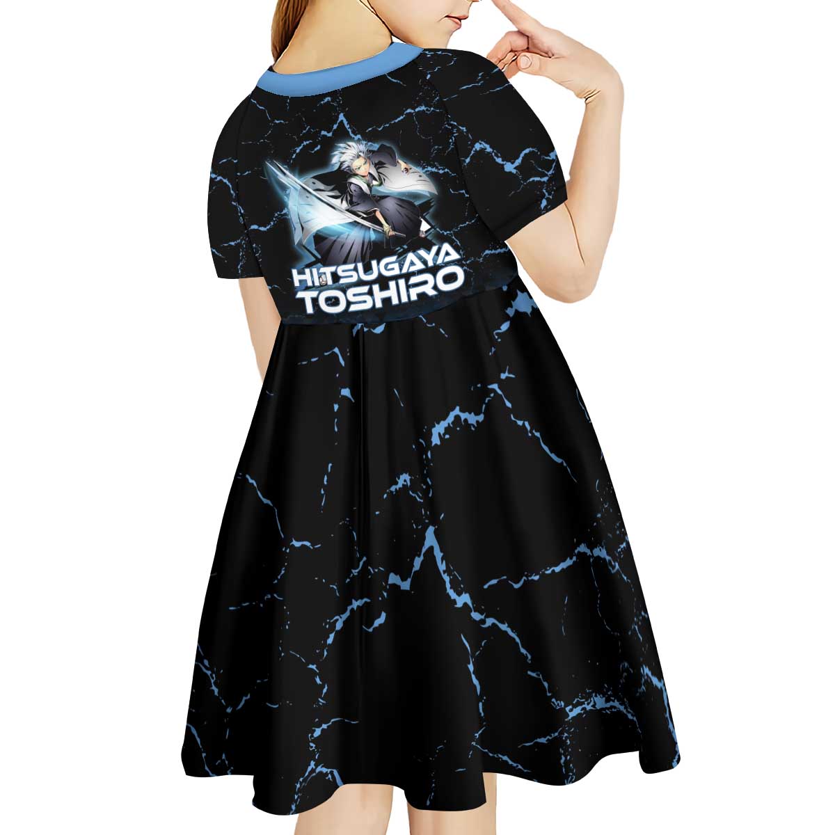 Hitsugaya Toshiro Bleach Kid Short Sleeve Dress Ice Element Anime Crystal Style