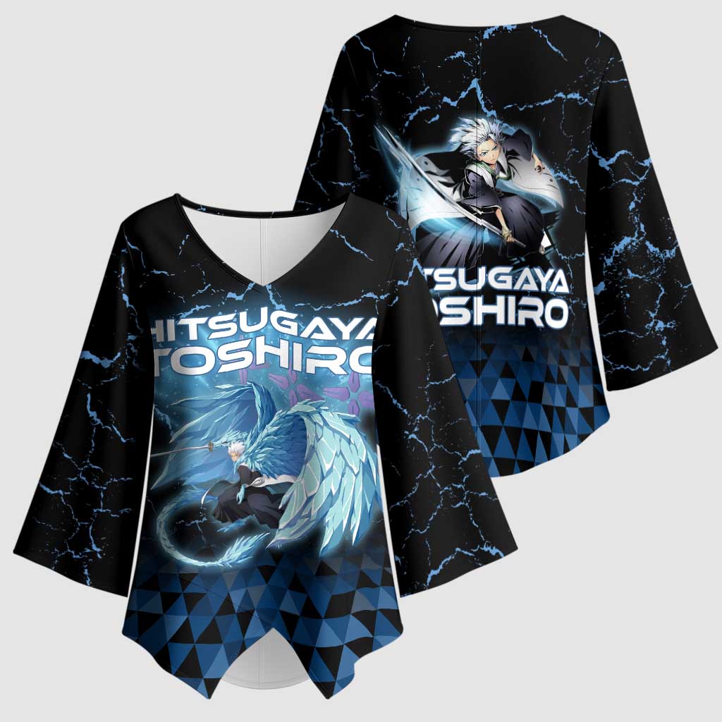 Hitsugaya Toshiro Bleach Kimono Sleeve Blouse Ice Element Anime Crystal Style