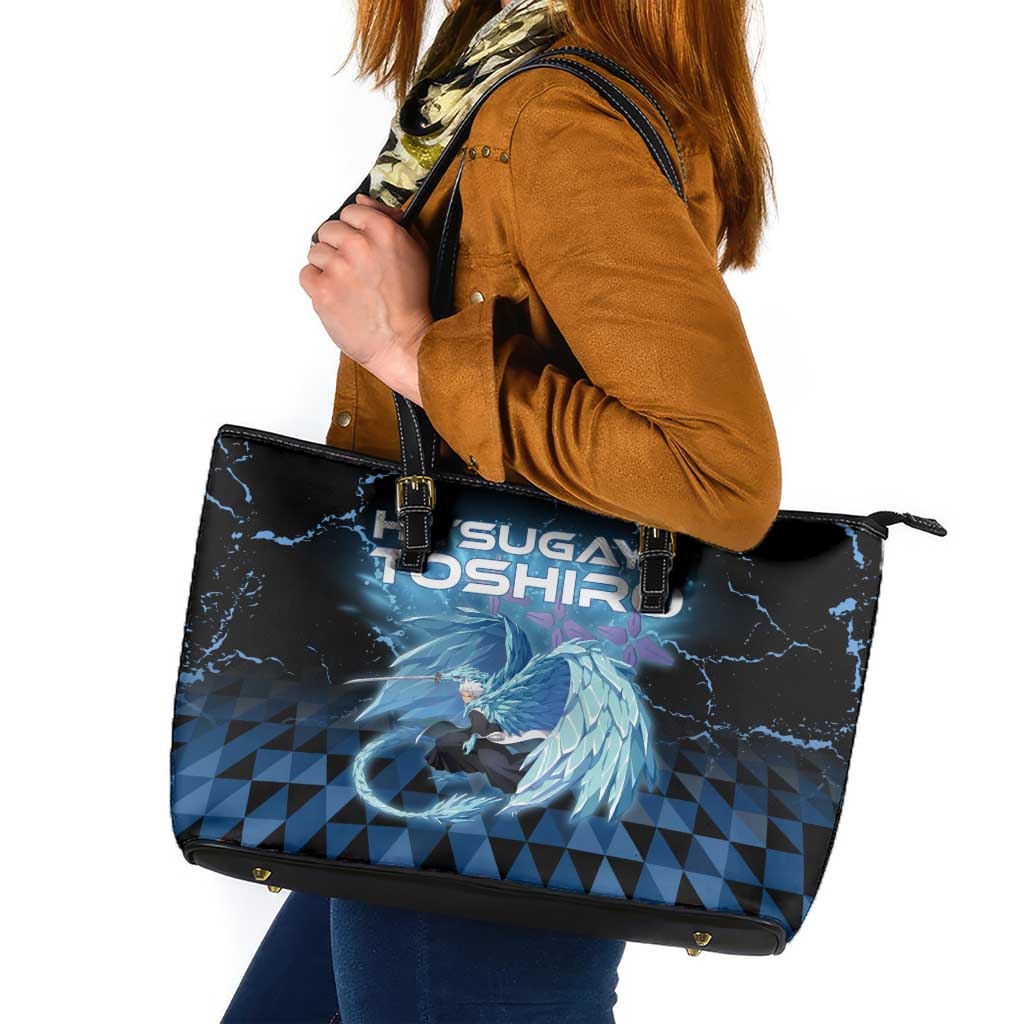 Hitsugaya Toshiro Bleach Leather Tote Bag Ice Element Anime Crystal Style