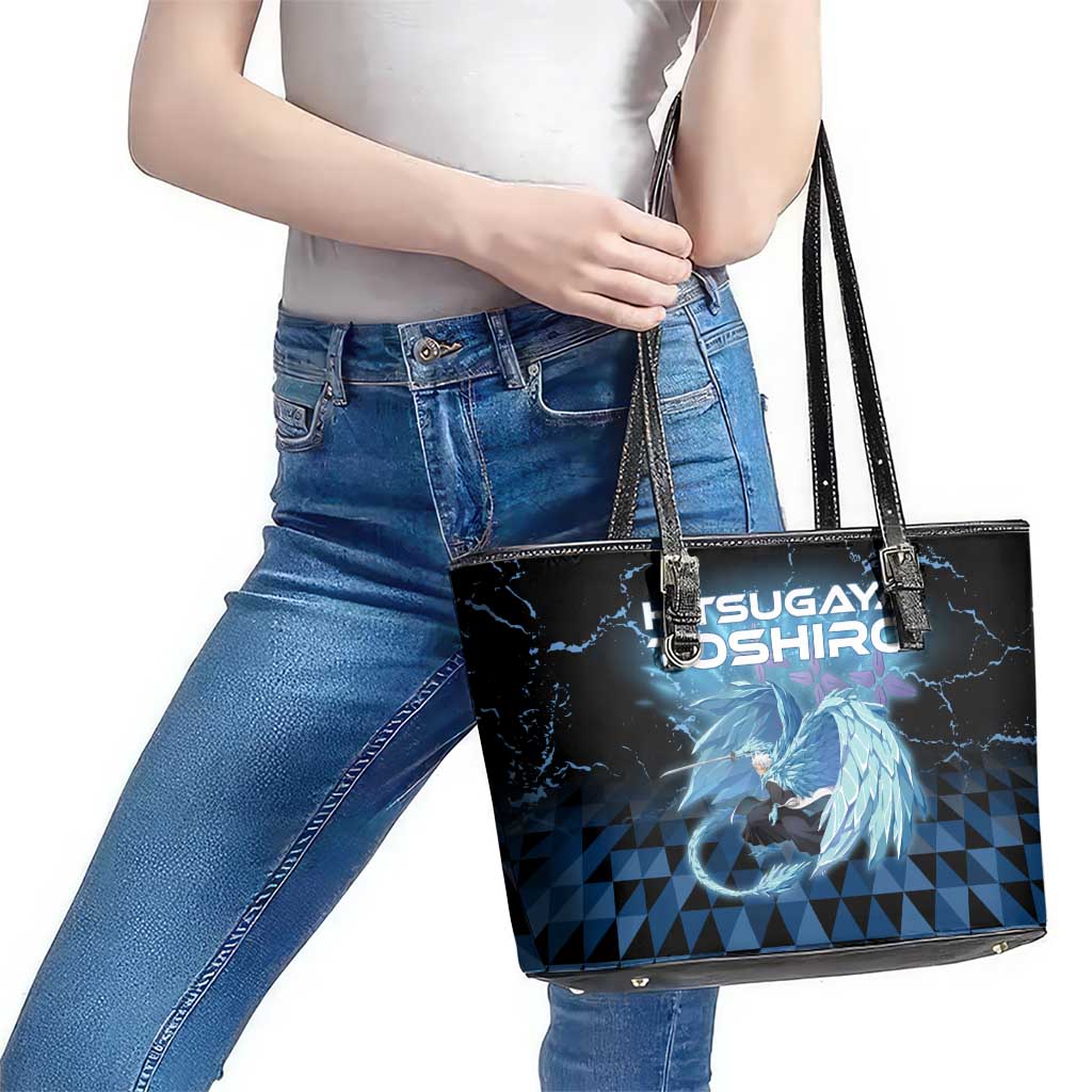Hitsugaya Toshiro Bleach Leather Tote Bag Ice Element Anime Crystal Style
