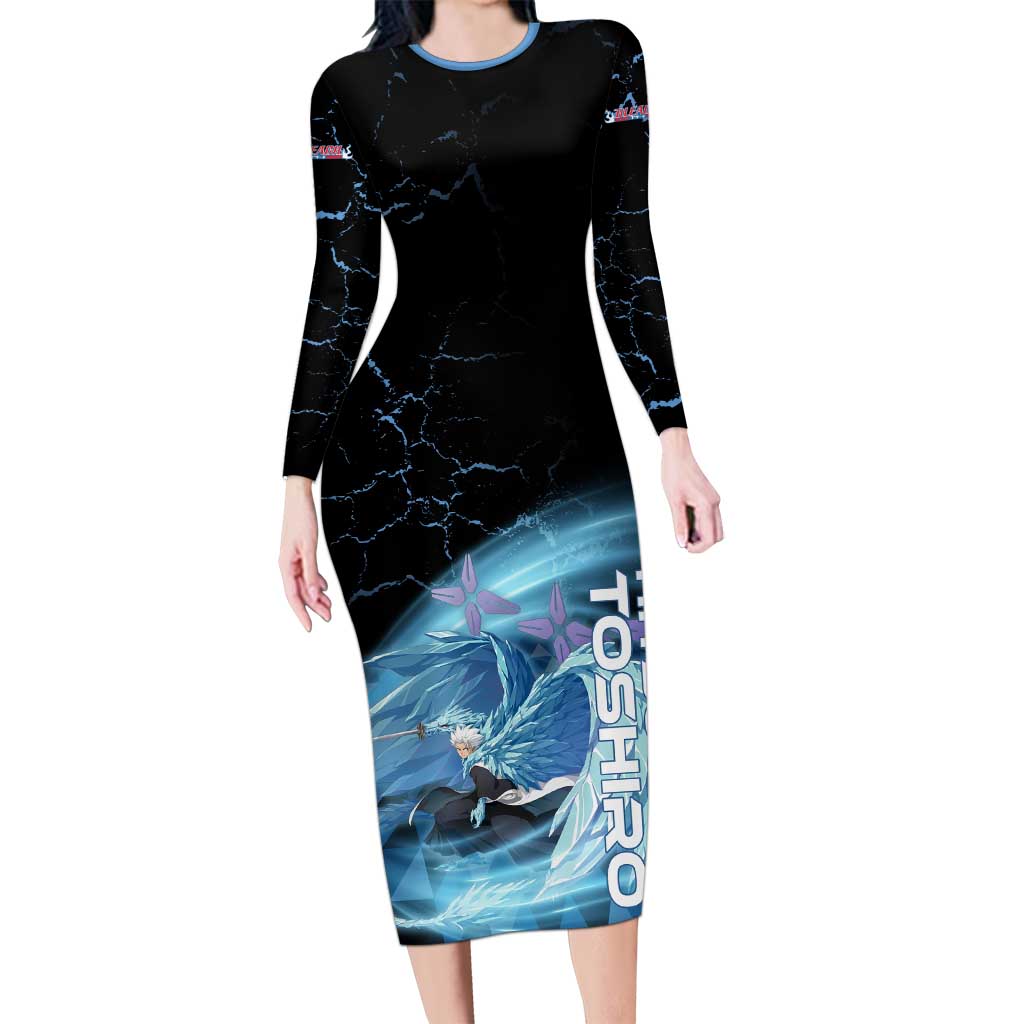 Hitsugaya Toshiro Bleach Long Sleeve Bodycon Dress Ice Element Anime Crystal Style