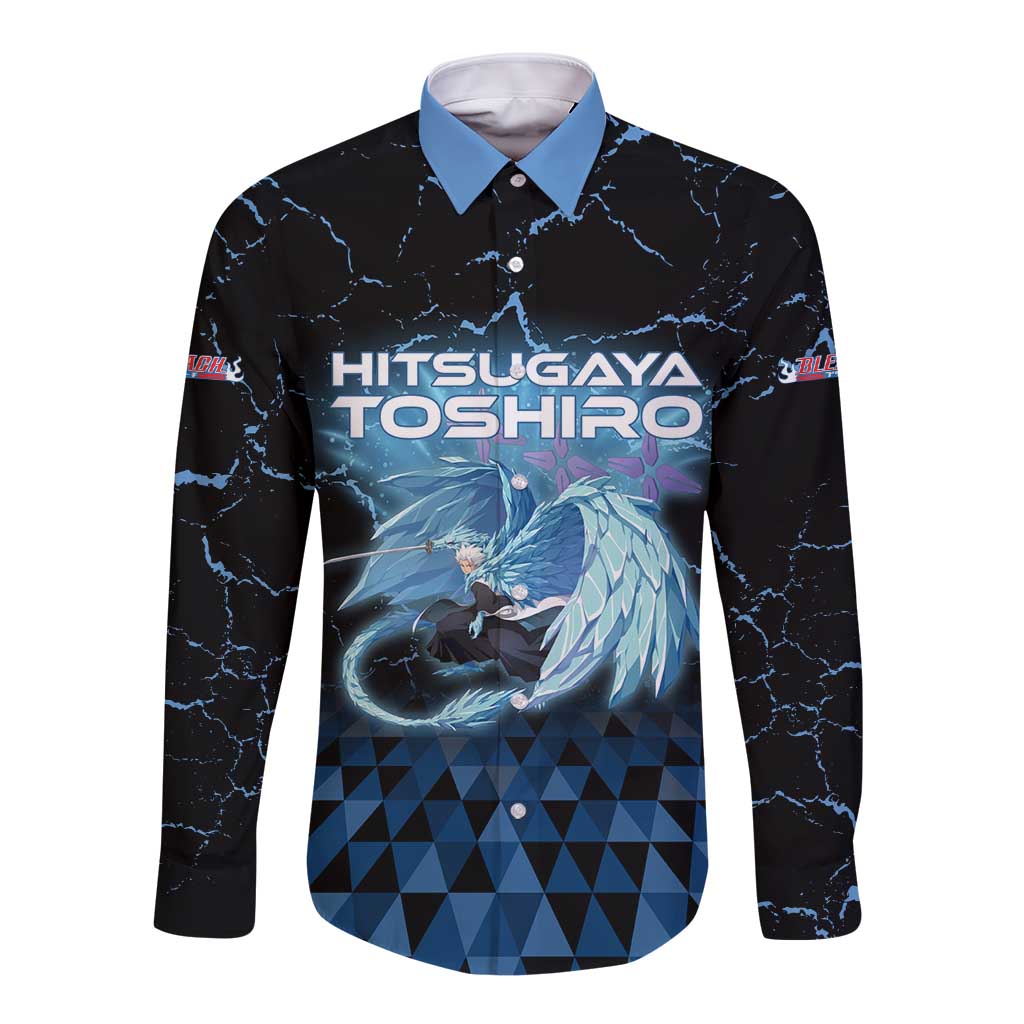 Hitsugaya Toshiro Bleach Long Sleeve Button Shirt Ice Element Anime Crystal Style