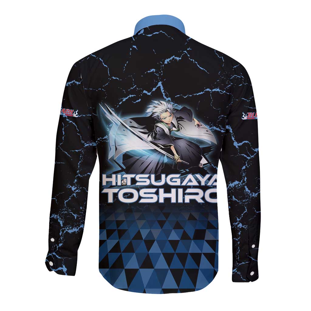 Hitsugaya Toshiro Bleach Long Sleeve Button Shirt Ice Element Anime Crystal Style