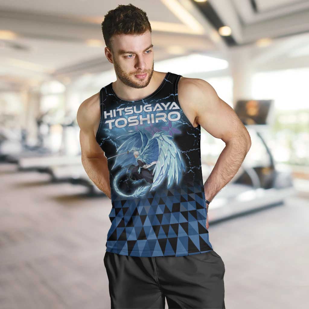 Hitsugaya Toshiro Bleach Men Tank Top Ice Element Anime Crystal Style