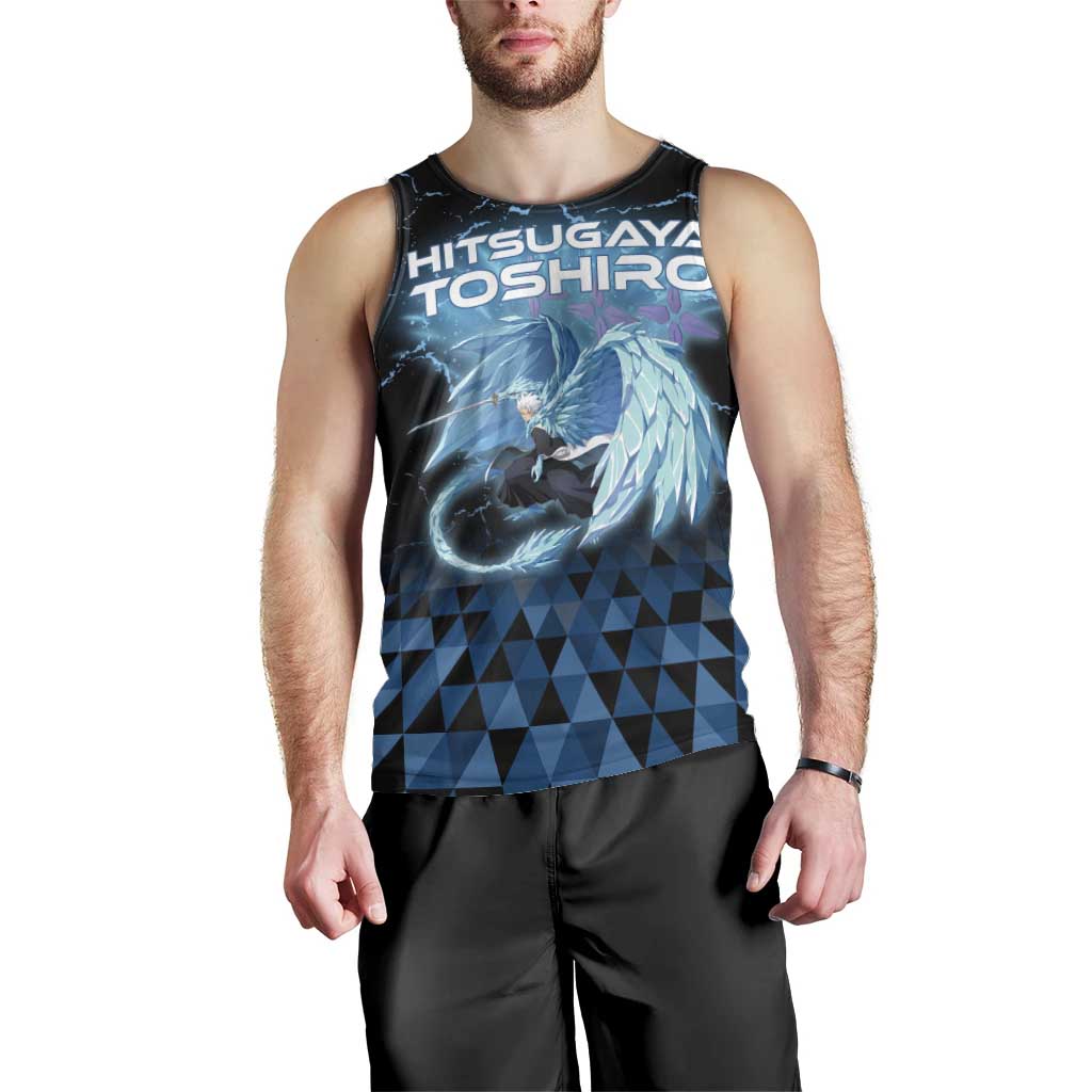 Hitsugaya Toshiro Bleach Men Tank Top Ice Element Anime Crystal Style