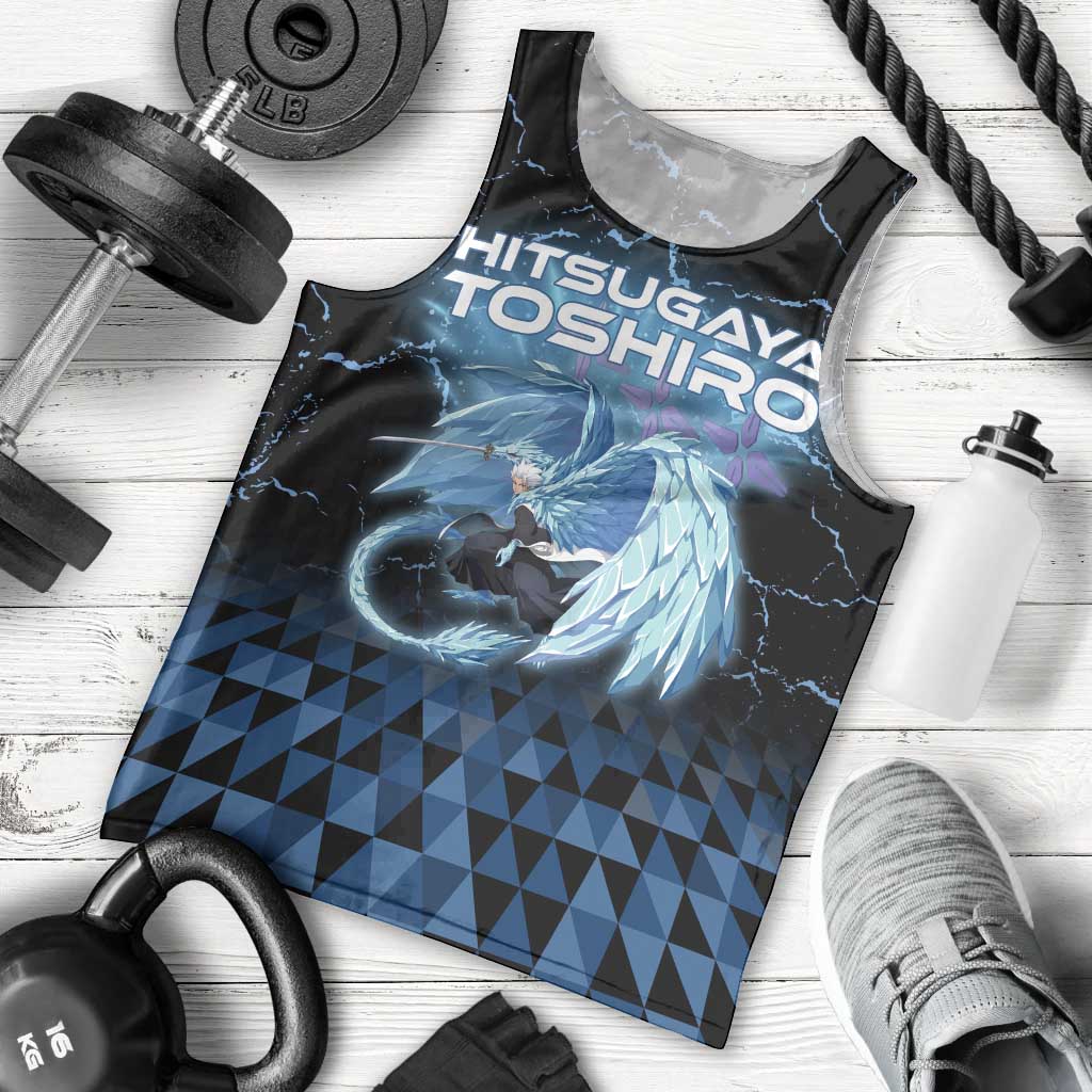Hitsugaya Toshiro Bleach Men Tank Top Ice Element Anime Crystal Style