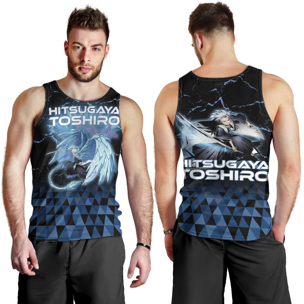 Hitsugaya Toshiro Bleach Men Tank Top Ice Element Anime Crystal Style