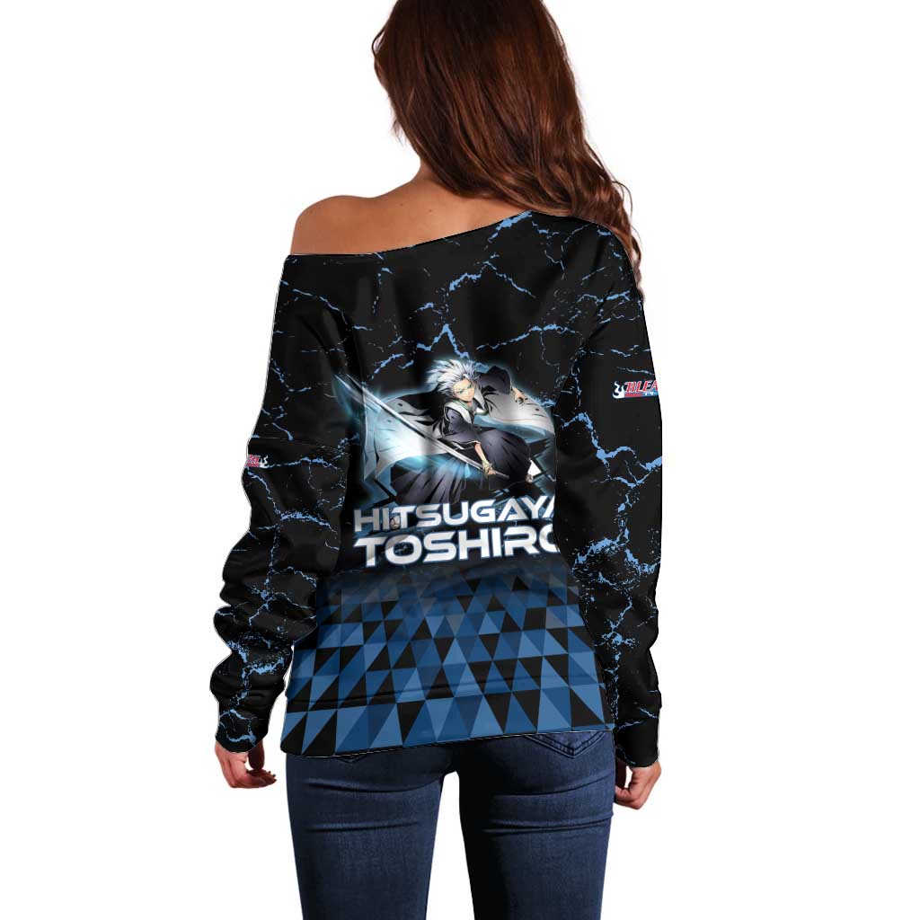Hitsugaya Toshiro Bleach Off Shoulder Sweater Ice Element Anime Crystal Style