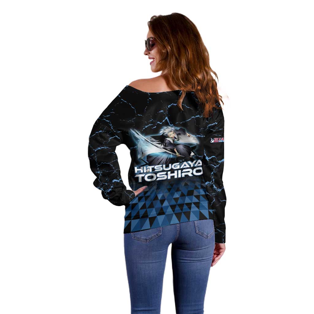 Hitsugaya Toshiro Bleach Off Shoulder Sweater Ice Element Anime Crystal Style
