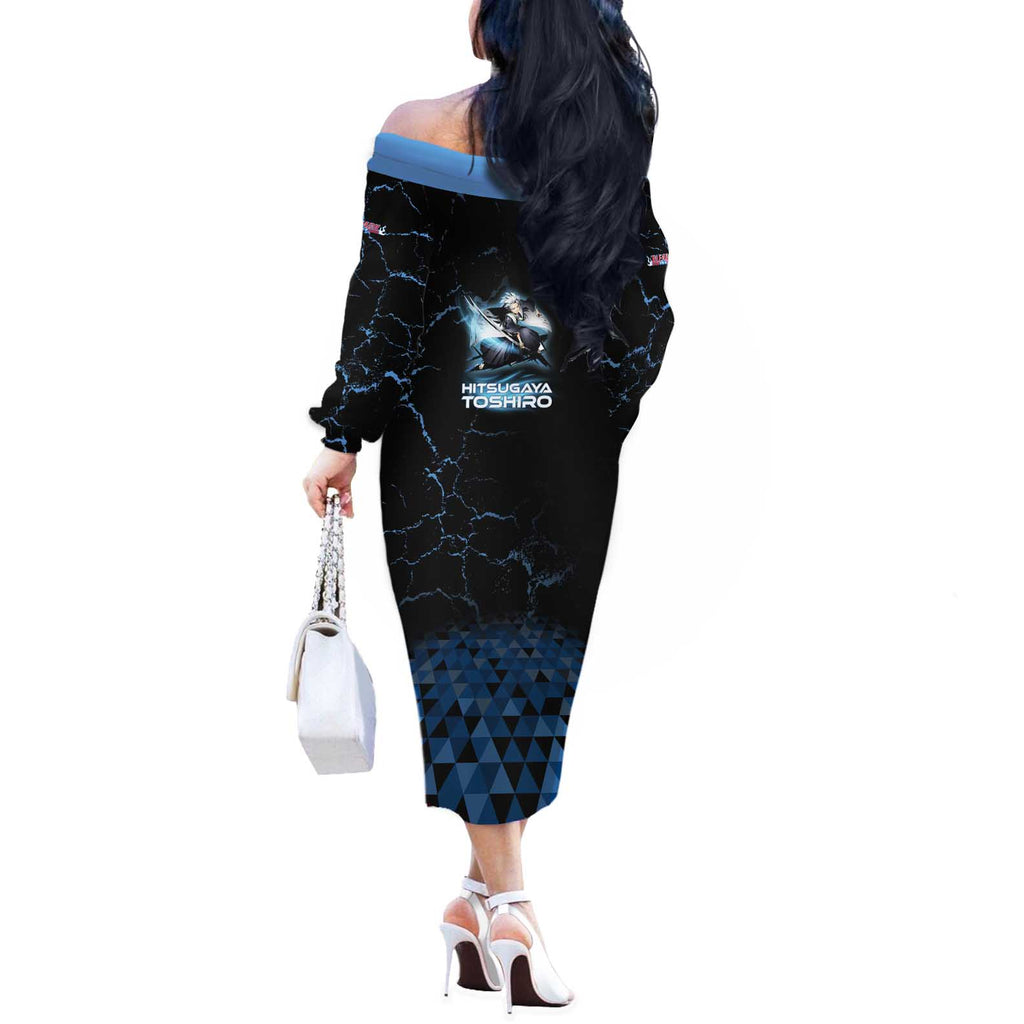 Hitsugaya Toshiro Bleach Off The Shoulder Long Sleeve Dress Ice Element Anime Crystal Style