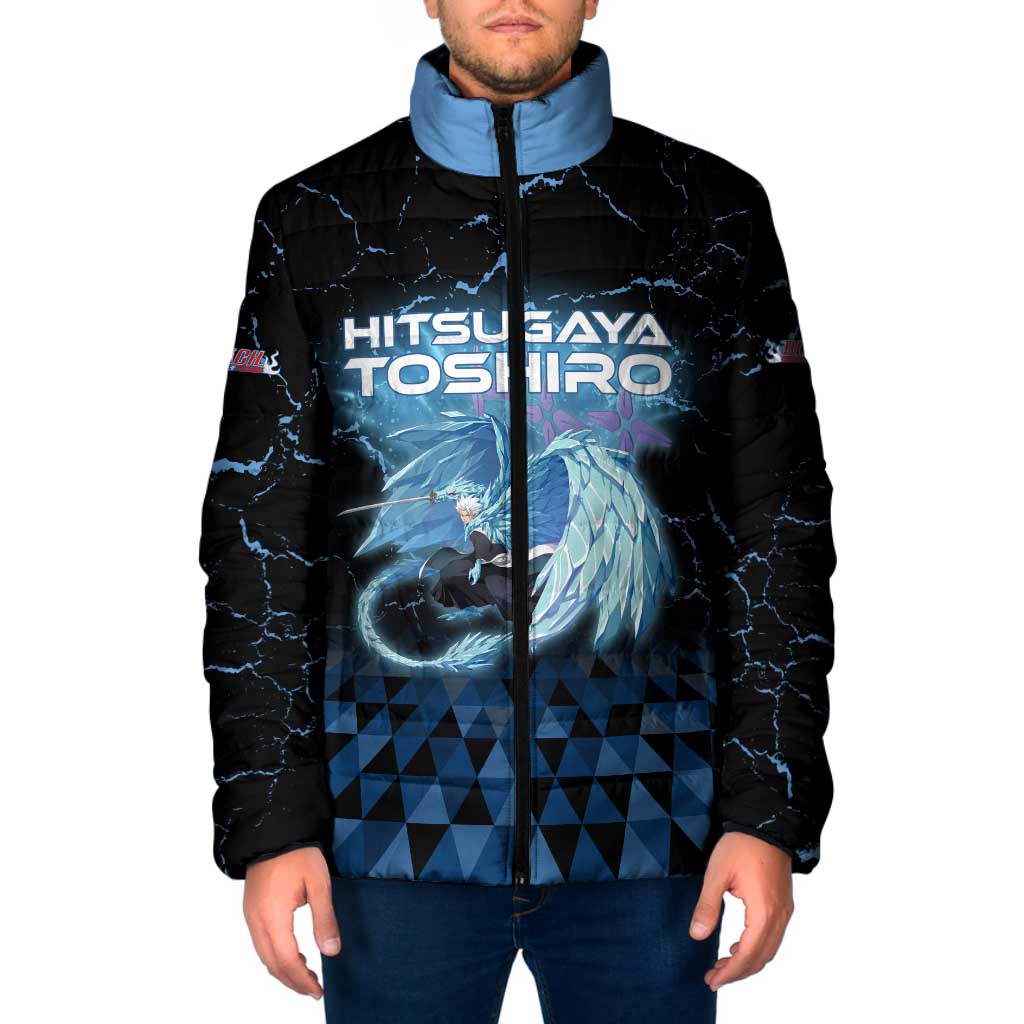 Hitsugaya Toshiro Bleach Padded Jacket Ice Element Anime Crystal Style