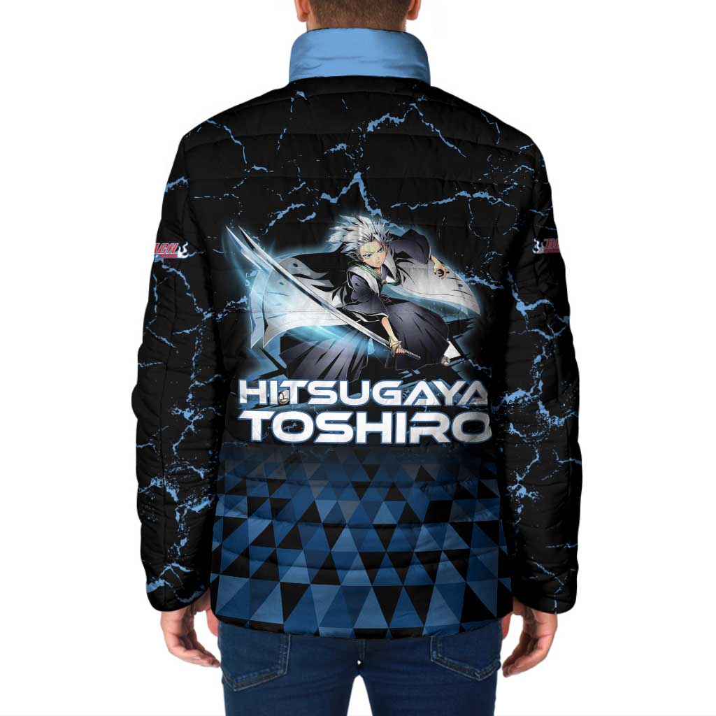 Hitsugaya Toshiro Bleach Padded Jacket Ice Element Anime Crystal Style
