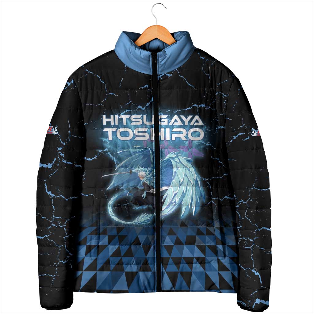 Hitsugaya Toshiro Bleach Padded Jacket Ice Element Anime Crystal Style