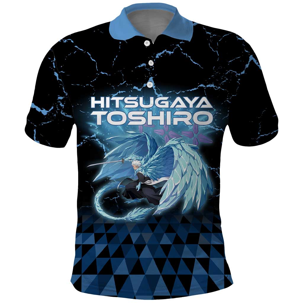 Hitsugaya Toshiro Bleach Polo Shirt Ice Element Anime Crystal Style