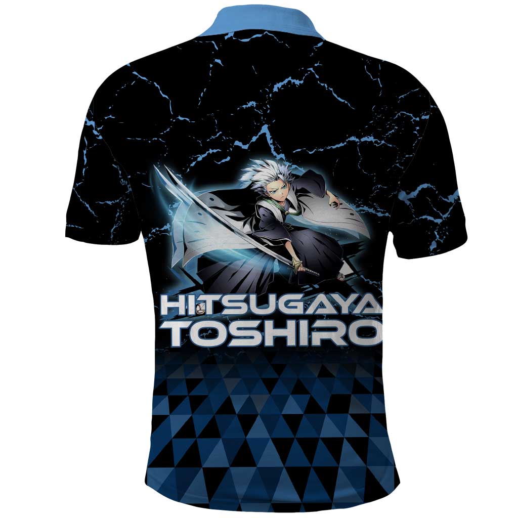 Hitsugaya Toshiro Bleach Polo Shirt Ice Element Anime Crystal Style