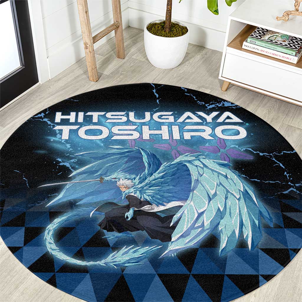 Hitsugaya Toshiro Bleach Round Carpet Ice Element Anime Crystal Style