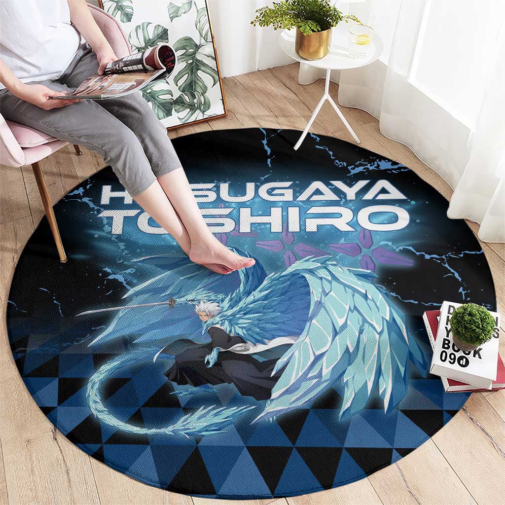 Hitsugaya Toshiro Bleach Round Carpet Ice Element Anime Crystal Style