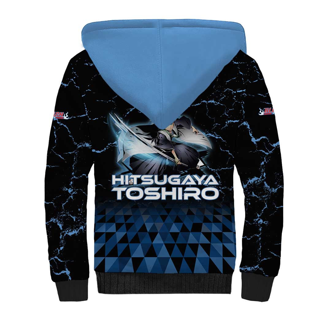 Hitsugaya Toshiro Bleach Sherpa Hoodie Ice Element Anime Crystal Style