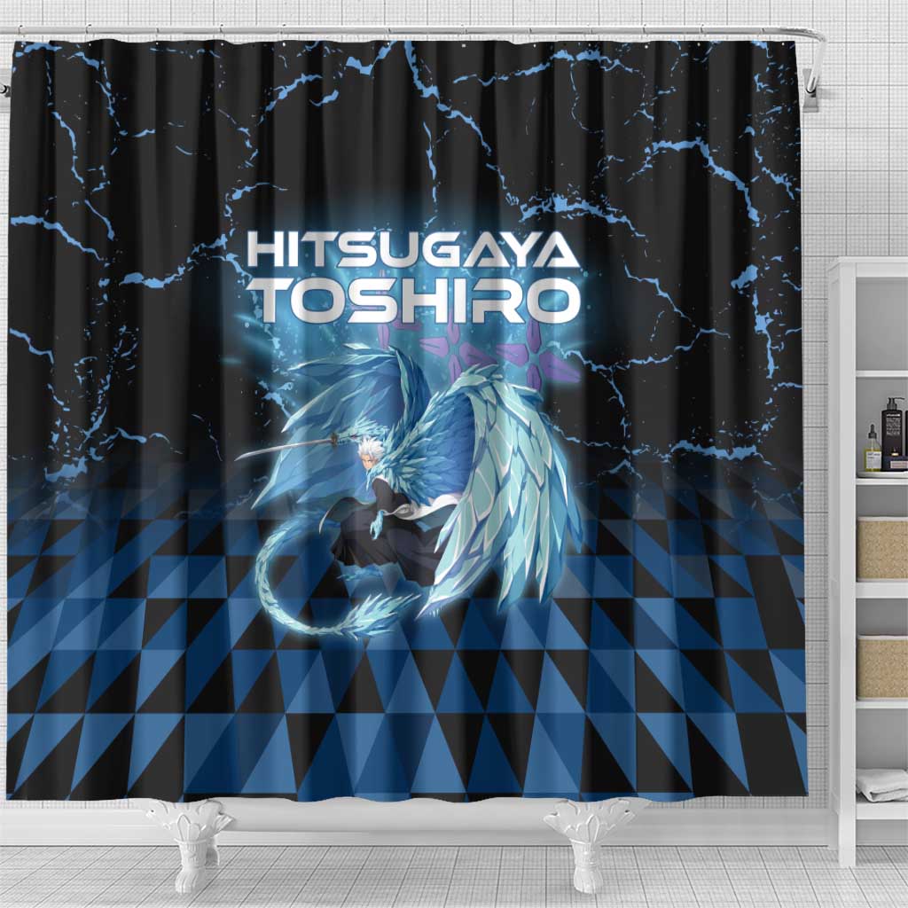 Hitsugaya Toshiro Bleach Shower Curtain Ice Element Anime Crystal Style