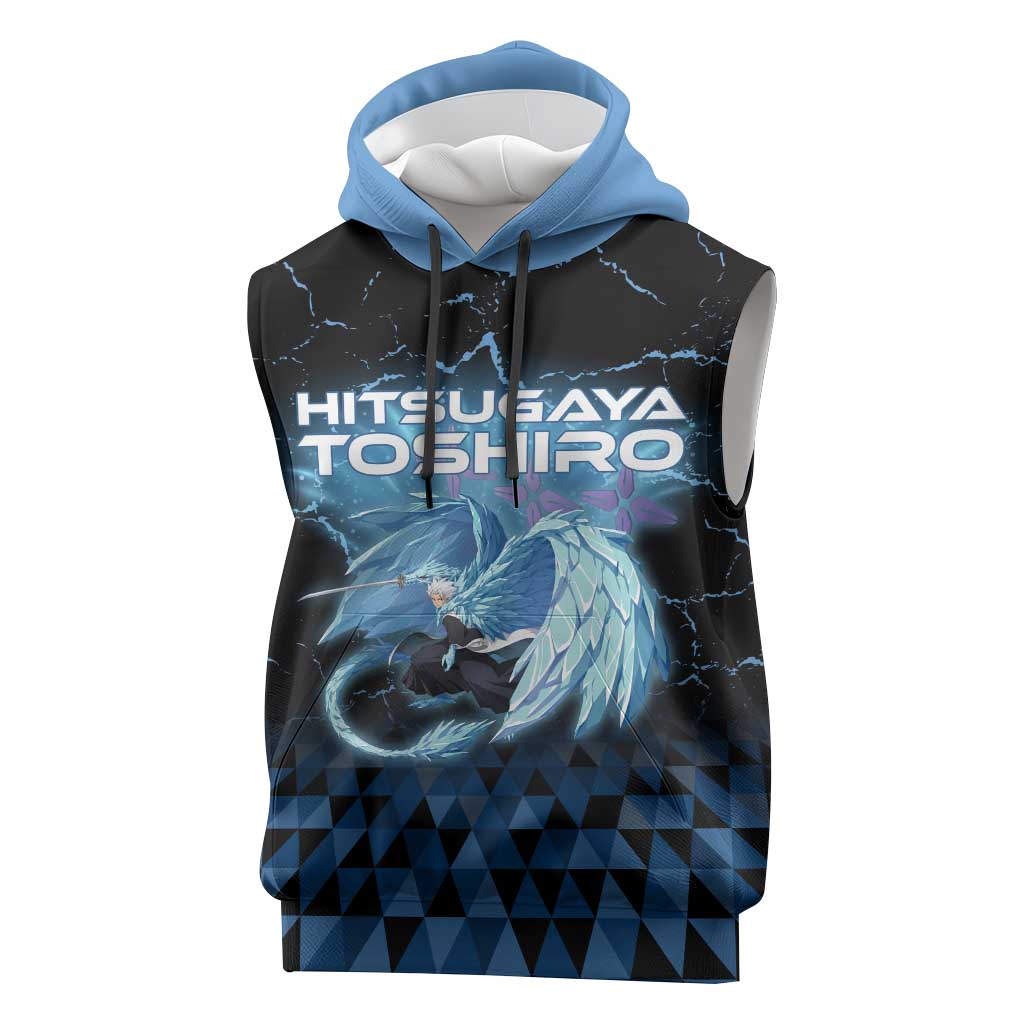 Hitsugaya Toshiro Bleach Sleeveless Hoodie Ice Element Anime Crystal Style