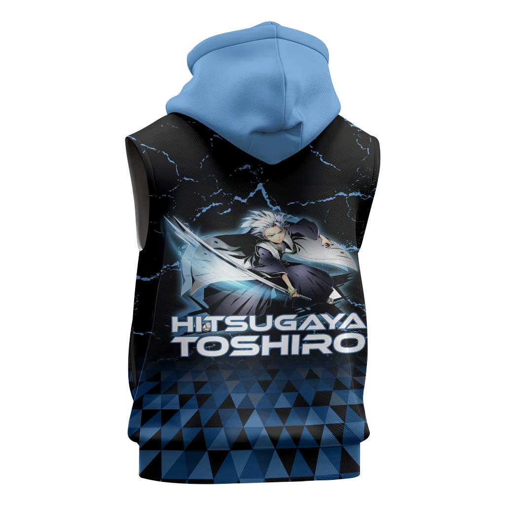 Hitsugaya Toshiro Bleach Sleeveless Hoodie Ice Element Anime Crystal Style