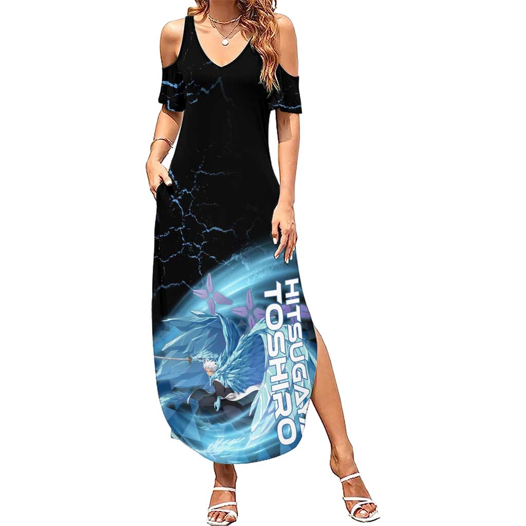 Hitsugaya Toshiro Bleach Summer Maxi Dress Ice Element Anime Crystal Style