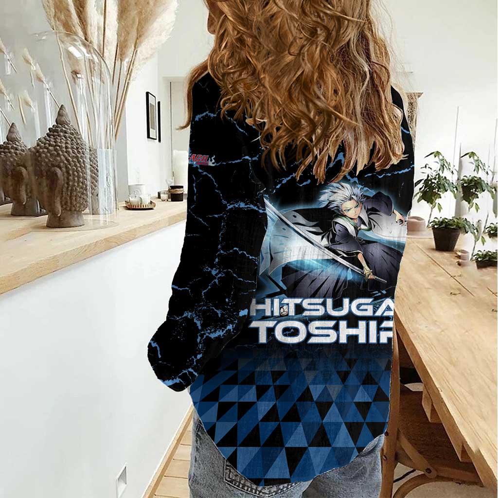 Hitsugaya Toshiro Bleach Women Casual Shirt Ice Element Anime Crystal Style