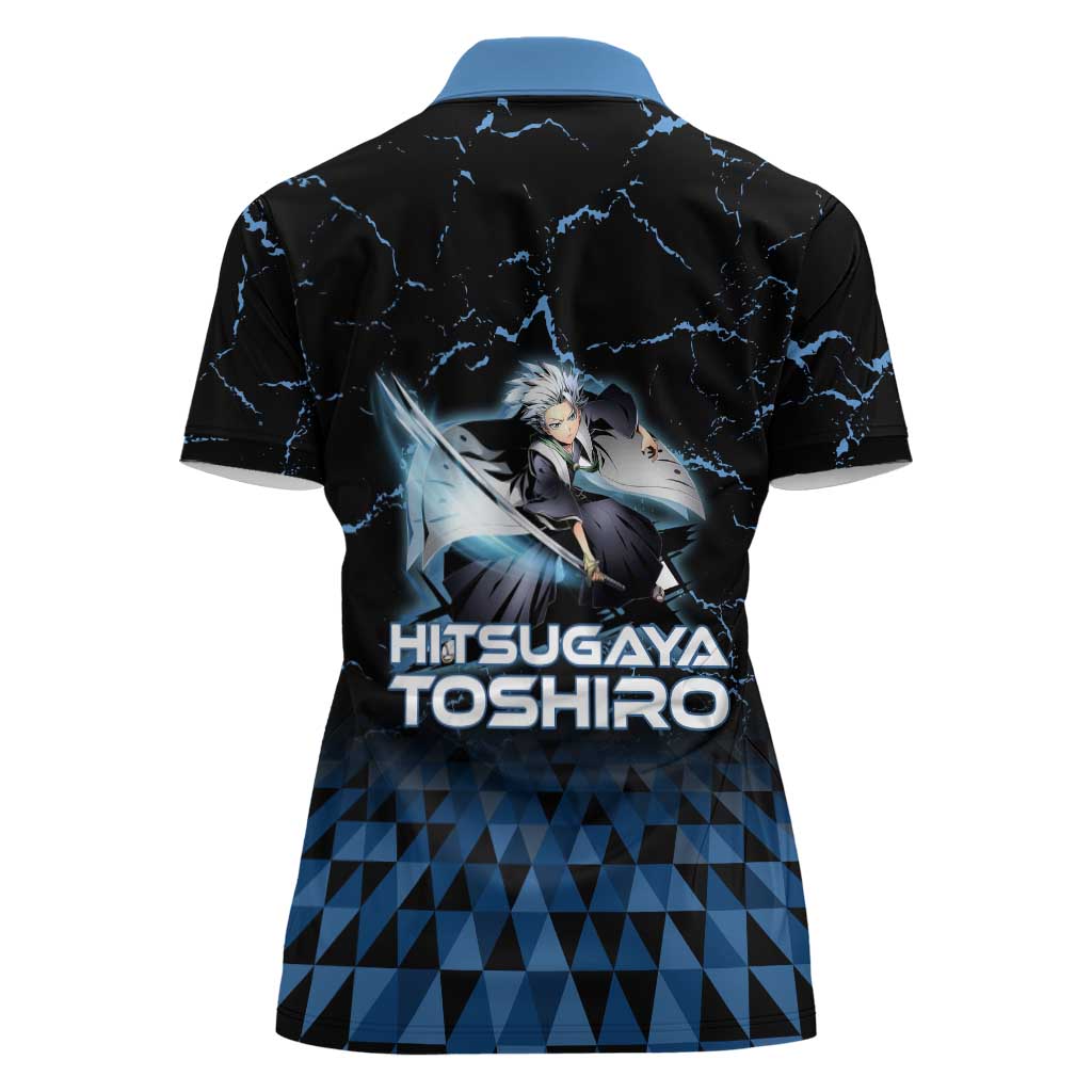Hitsugaya Toshiro Bleach Women Polo Shirt Ice Element Anime Crystal Style