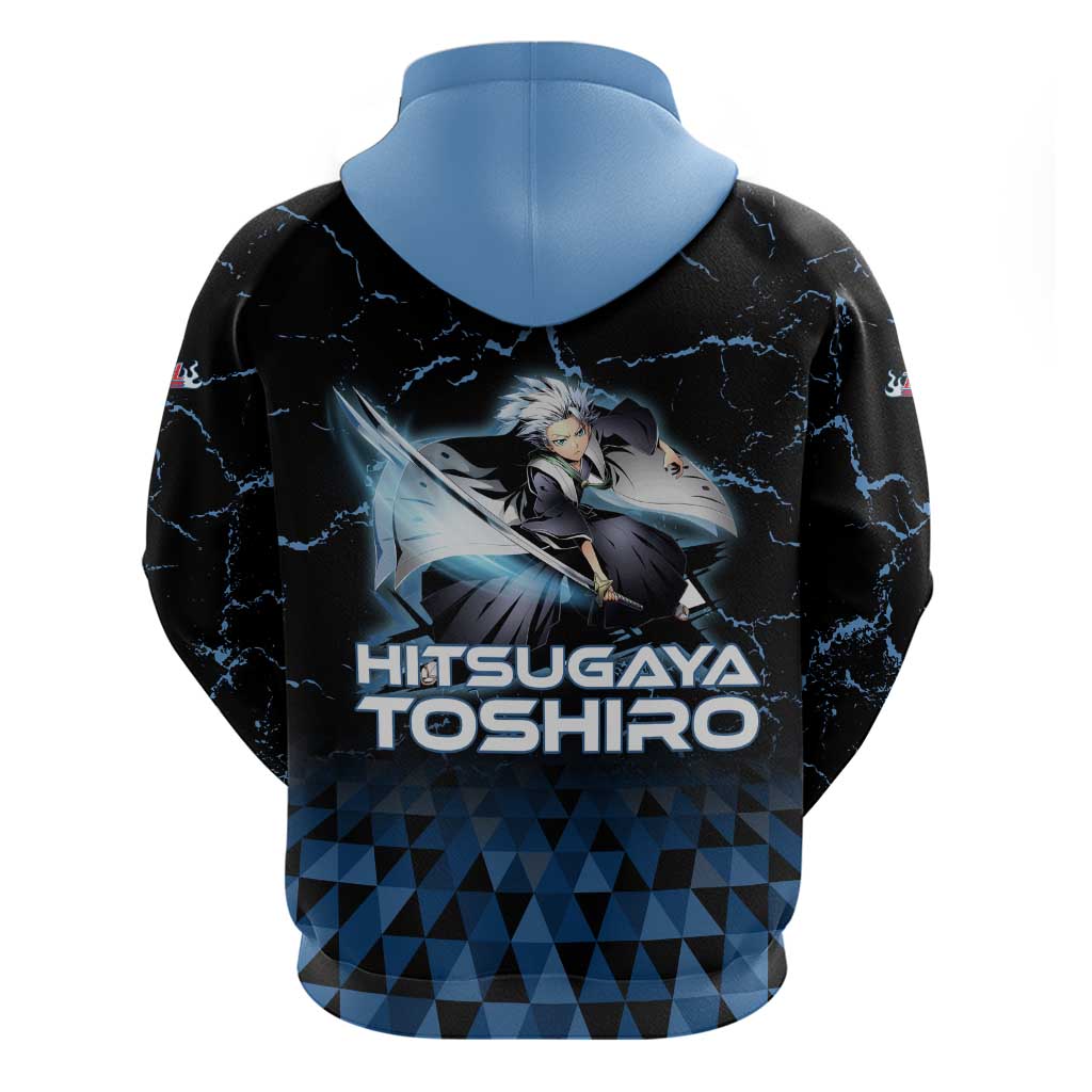 Hitsugaya Toshiro Bleach Zip Hoodie Ice Element Anime Crystal Style