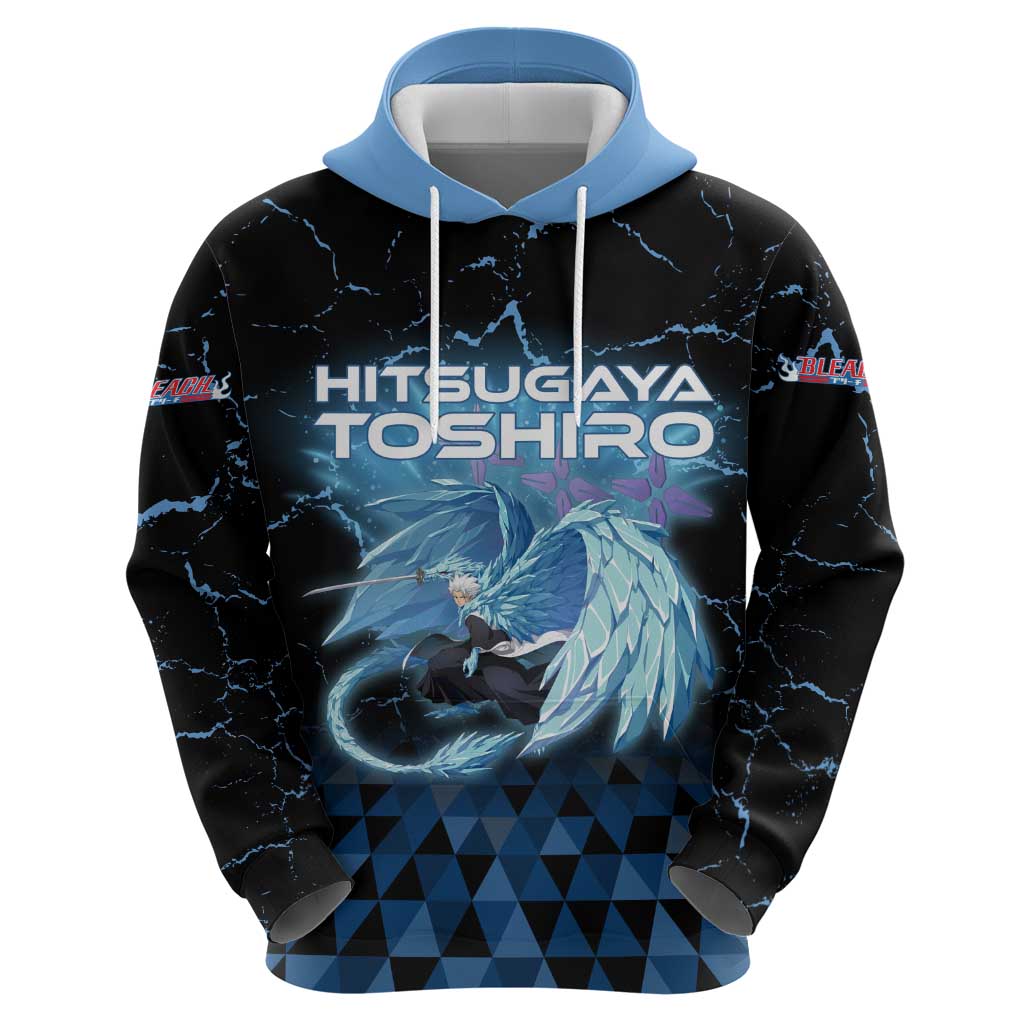 Hitsugaya Toshiro Bleach Zip Hoodie Ice Element Anime Crystal Style