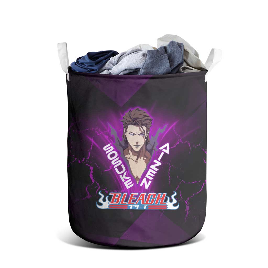 Sosuke Aizen Laundry Basket Neon Purple Anime Energy Aura Illustration