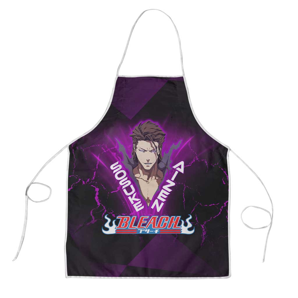 Sosuke Aizen Apron Neon Purple Anime Energy Aura Illustration