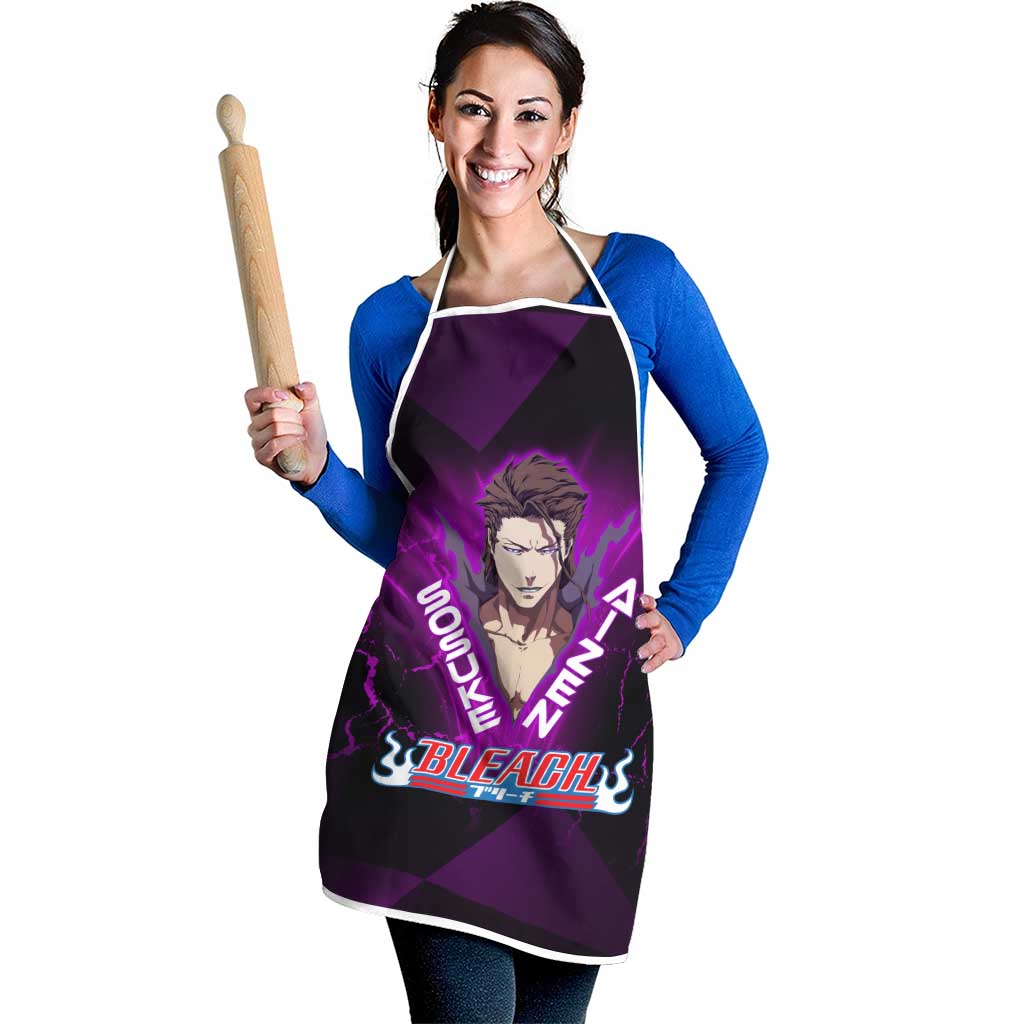 Sosuke Aizen Apron Neon Purple Anime Energy Aura Illustration