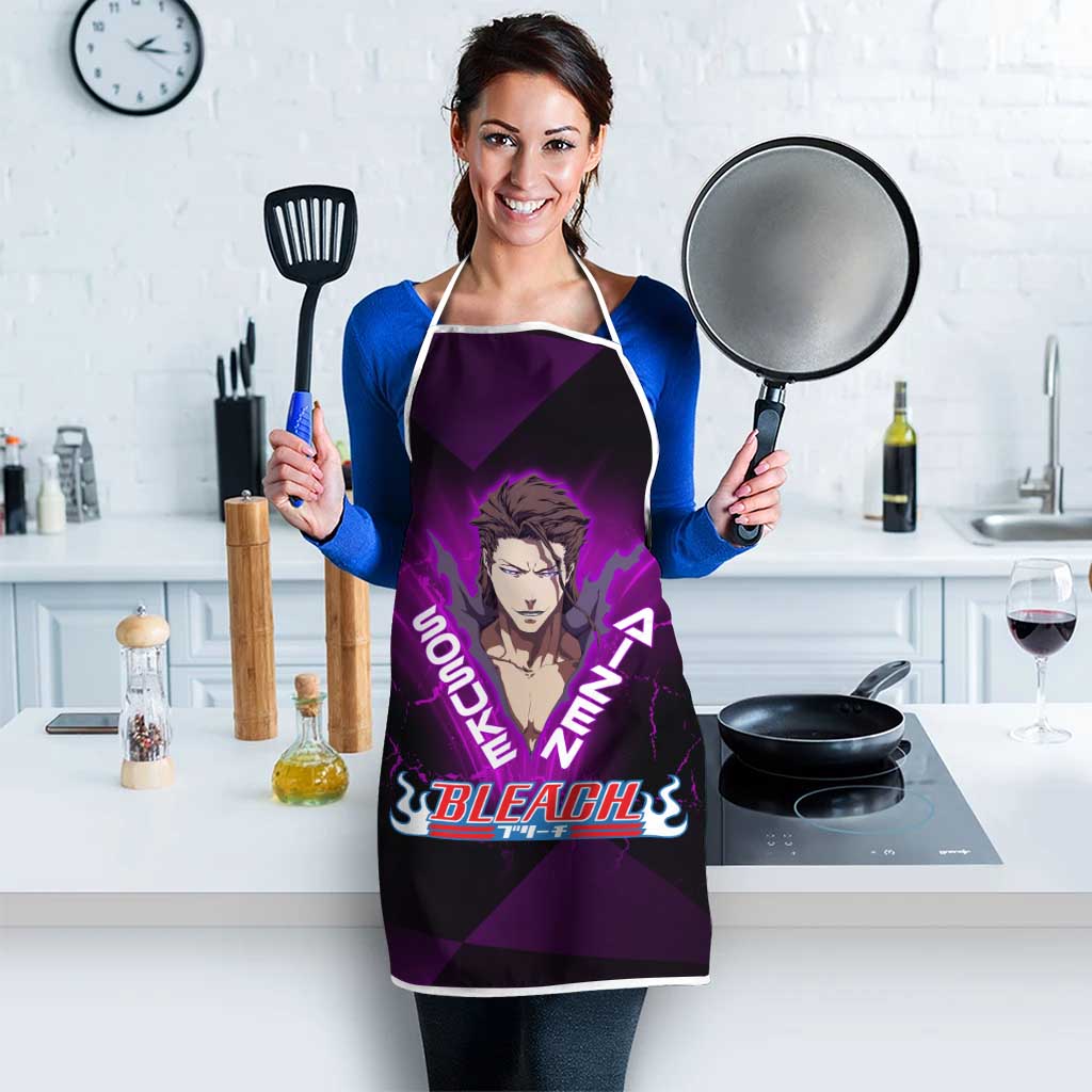 Sosuke Aizen Apron Neon Purple Anime Energy Aura Illustration