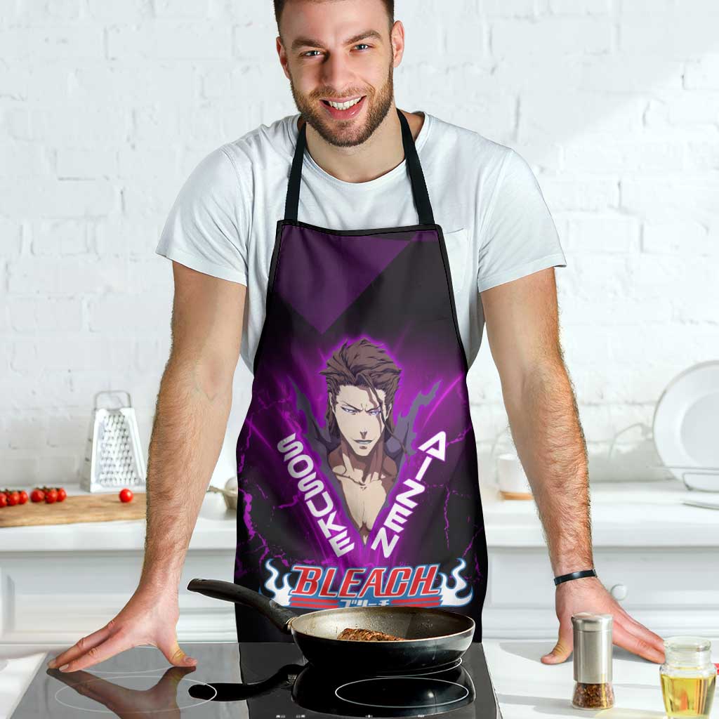 Sosuke Aizen Apron Neon Purple Anime Energy Aura Illustration