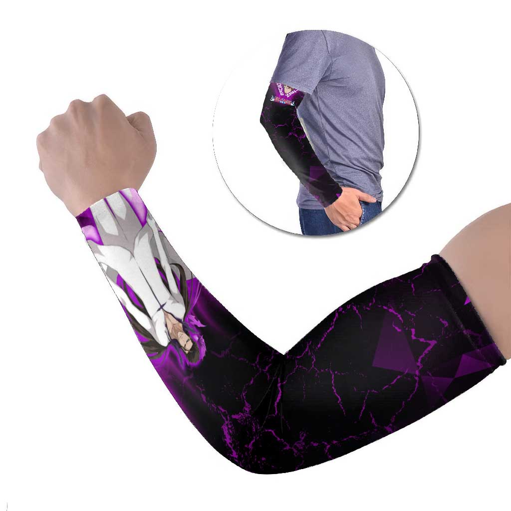 Sosuke Aizen Arm Sleeves Neon Purple Anime Energy Aura Illustration