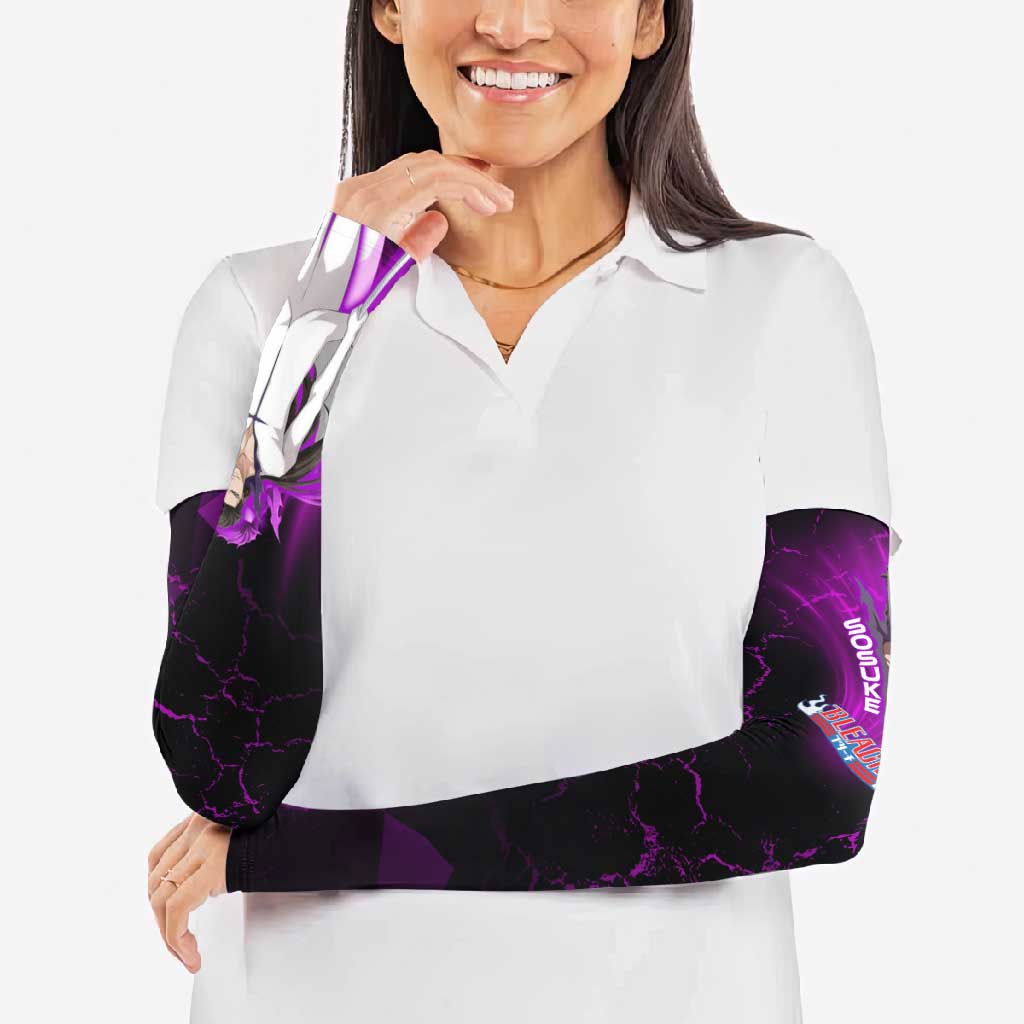 Sosuke Aizen Arm Sleeves Neon Purple Anime Energy Aura Illustration