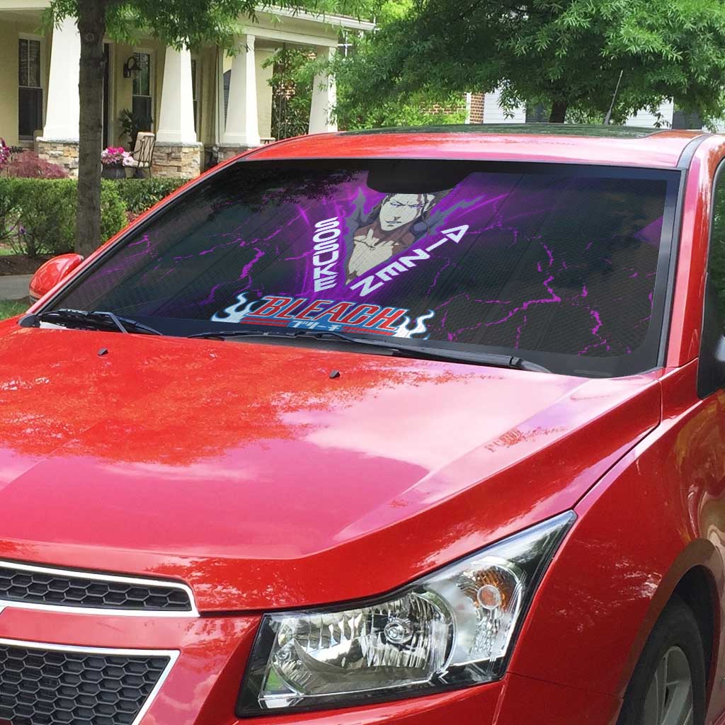 Sosuke Aizen Auto Sun Shade Neon Purple Anime Energy Aura Illustration