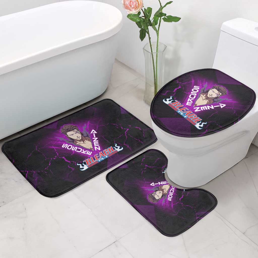 Sosuke Aizen Bathroom Set Neon Purple Anime Energy Aura Illustration