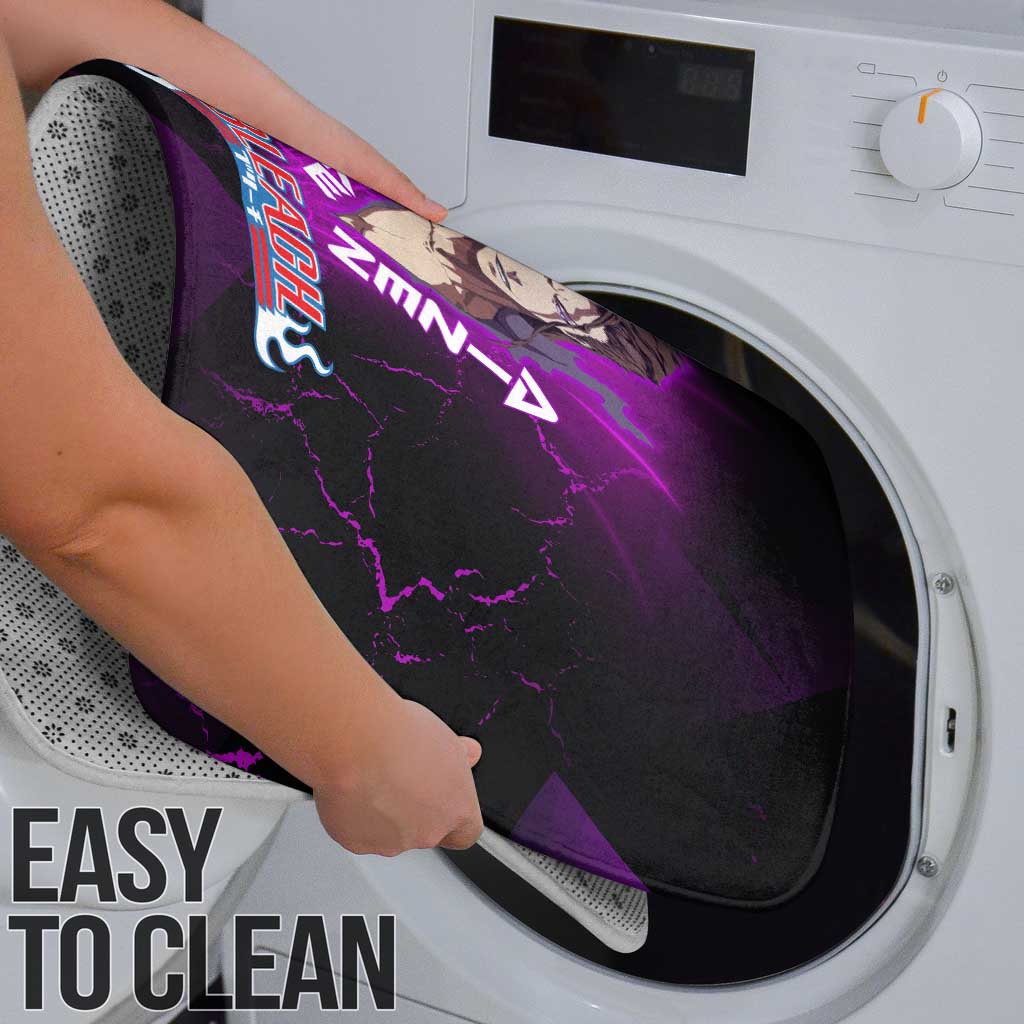 Sosuke Aizen Bathroom Set Neon Purple Anime Energy Aura Illustration